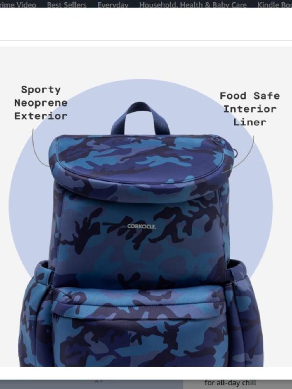 Corkcicle Lotus Backpack Cooler NWT + Free Gift - Picture 4 of 15
